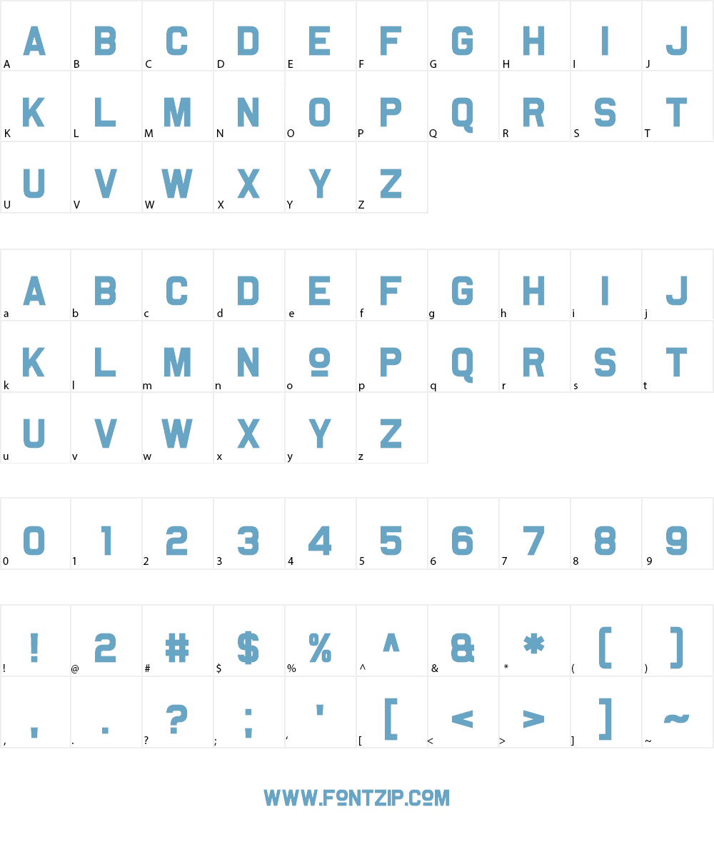 Somerton Dense Font Character